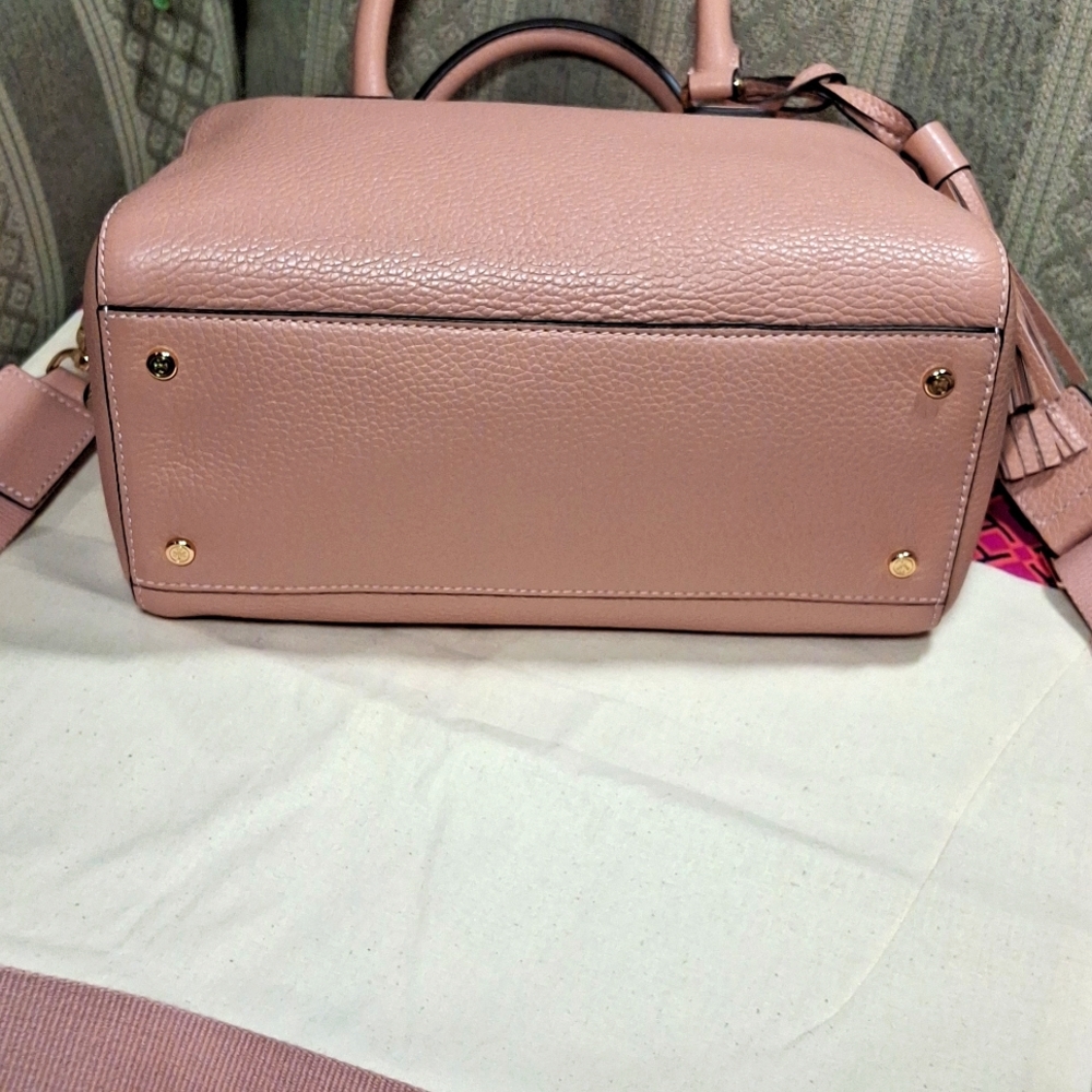 Tory Burch Dusty Rose Leather Satchel with Tassel - Picture 7 of 15